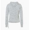 SUPER.NATURAL W FUNNEL STRIPE HOODIE Fresh White/Navy Stripe (Fresh White/Navy Stripe)