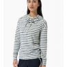 SUPER.NATURAL W FUNNEL STRIPE HOODIE Fresh White/Navy Stripe (Fresh White/Navy Stripe)