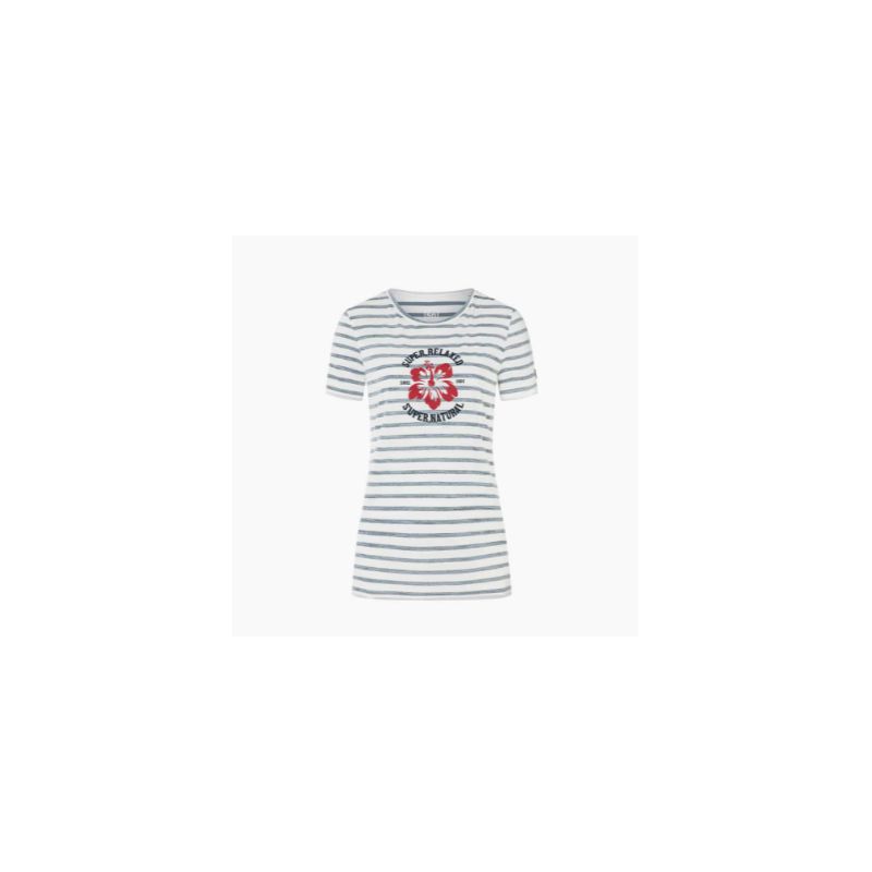 SUPER.NATURAL W ROSE OF SHARON TEE Stripe/Smile/Salute (Stripe/Smile/Salute)