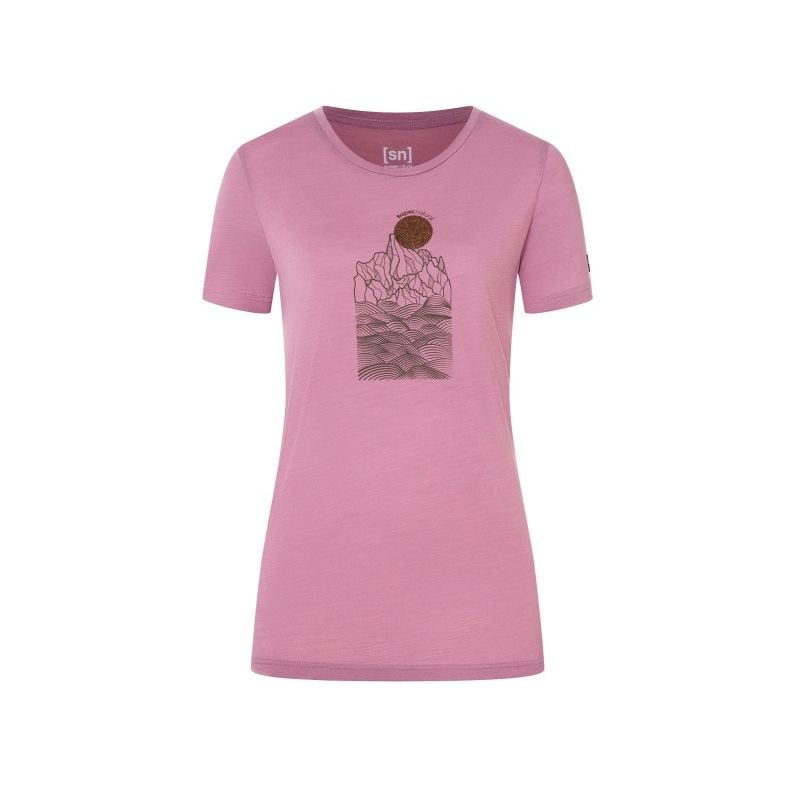 T-shirt SUPER.NATURAL W PREIKESTOLEN CLIFFS TEE (Orchid/Canteen/Copper) Femme