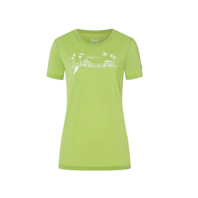 SUPER.NATURAL W ALL ON BOARD TEE Leaf Green/Natural White (Leaf Green/Natural White)