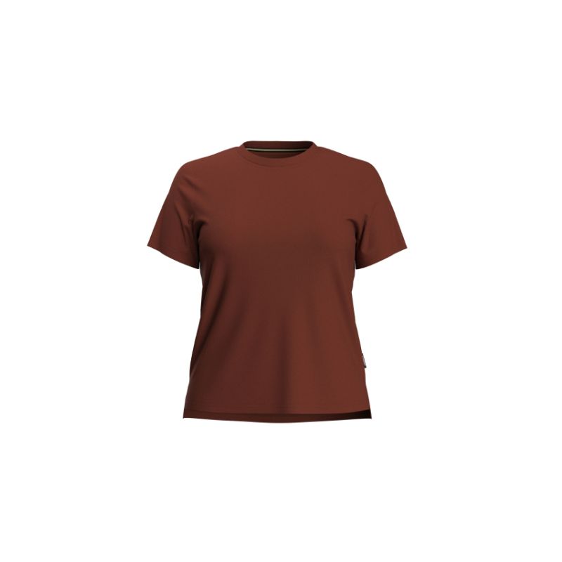 Smartwool Women's Perfect Crew Kortermet T-skjorte for kvinner PECAN BROWN ( MEDIUM BROWN)