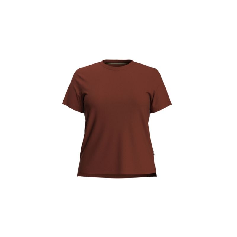 Smartwool Women's Perfect Crew Short Sleeve Tee Apparel PECAN BROWN ( MEDIUM BROWN)