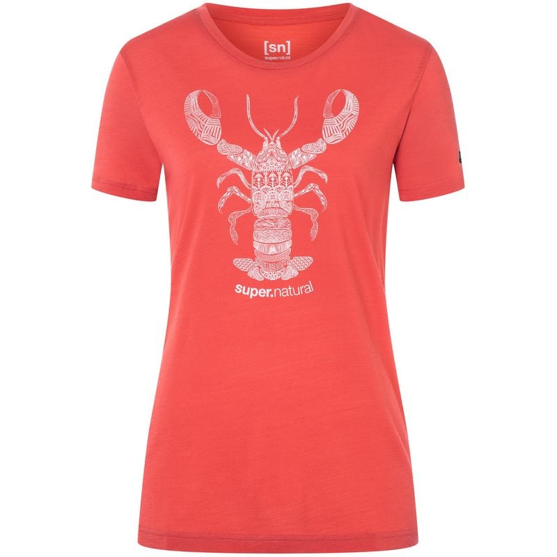 SUPER.NATURAL W TATTOOED LOBSTER TEE Chrysant/Natural White