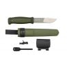 Morakniv Kansbol with Survival Kit - Vihreä - 109 mm terä - TPE-kahva - Polymeerituppi ()