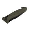 TB Outdoor CAC Glatt - 4 Funktionen - Khaki - Klinge 85mm - Griff PA6 - Umkehrbarer Clip ()