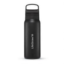 Lifestraw GO, Trinkflasche mit Stahlfilter, Black, 24oz