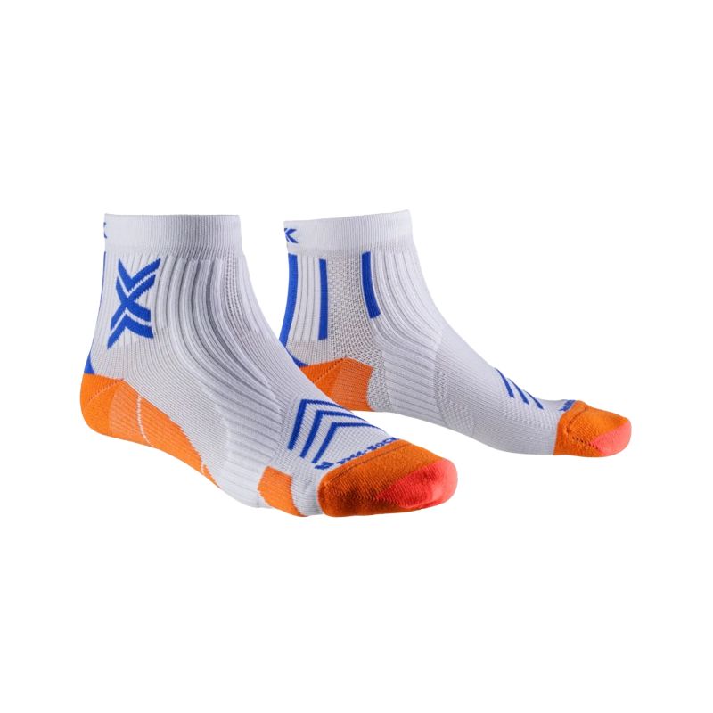 X-SOCKS RUN EXPERT ANKLE løpesokker (HVIT/ORANGE/TWYCE BLUE)