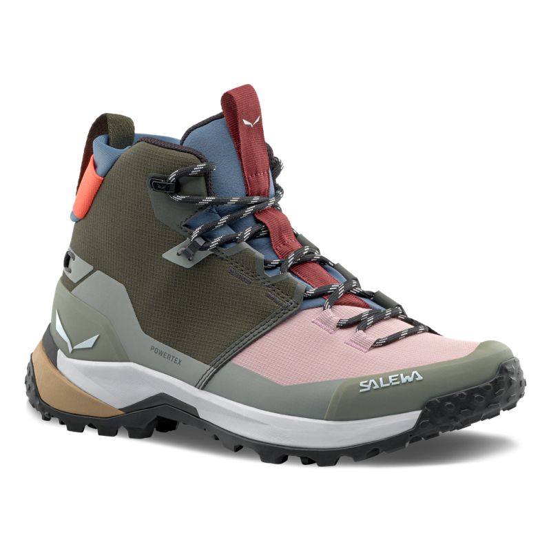 Chaussures de randonnée hautes Salewa PUEZ MID PTX (Dark olive shadow) Femme