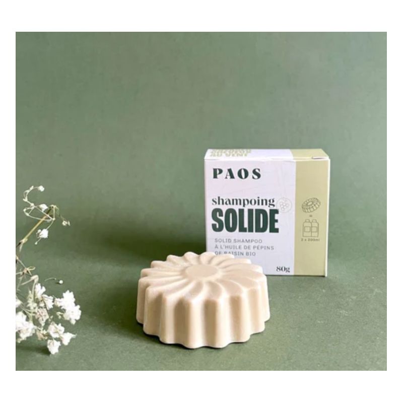 Schampo PAOS Fast schampo - med ORGANISK druvkärnolja - 80g box