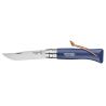 Opinel N°08 VRI Baroudeur Dark Blue - Blade 85mm - Beech handle - Leather strap ()