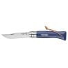 Opinel N°08 VRI Baroudeur Donkerblauw - 85mm lemmet - Beukenhouten handvat - Leren riem ()