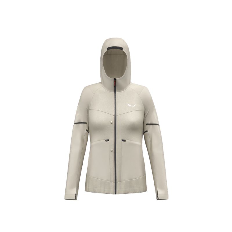 Giacca da trekking Salewa PUEZ HEMP/DST 2/1 HYB JKT (farina d'avena) Donna