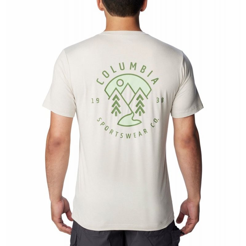 Camiseta Columbia Men's Kwick Hike Back Graphic (Dark Stone, Naturally Boundless)