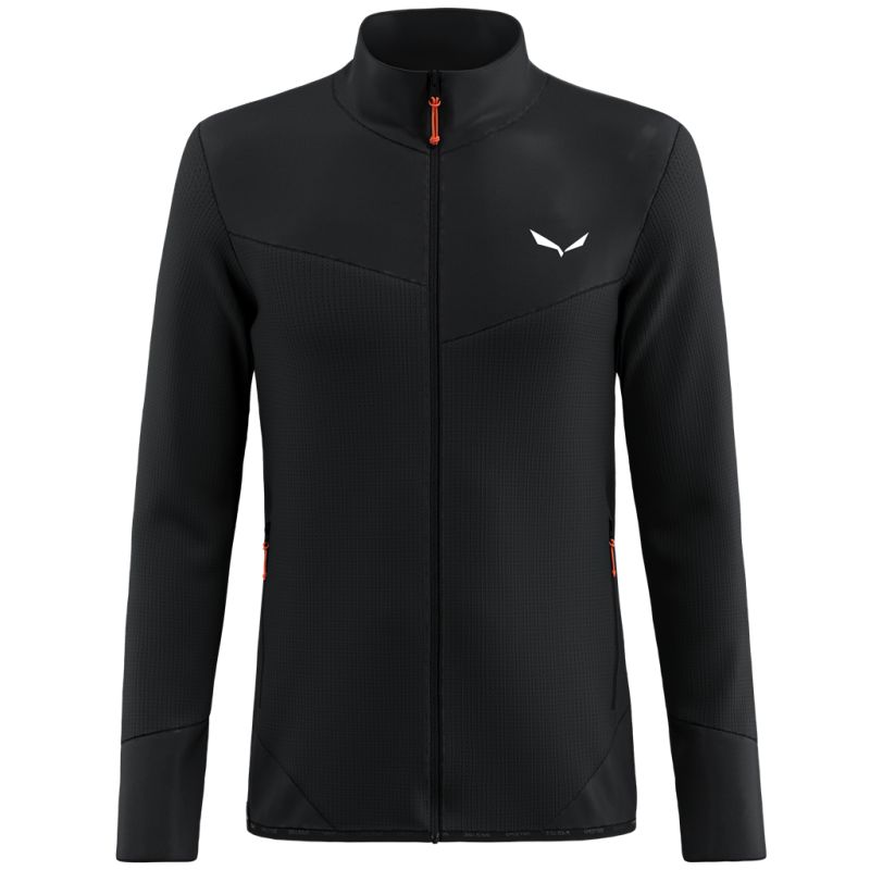 Polar fleece Salewa PUEZ WAFFLE HYB PL JACKET (black out) Heren