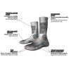 High hiking socks Monnet Chaussette Trek Lin Haute (GRIS BLEU)