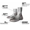 Monnet MIDDEN LINNEN SOK (GRIJS-WIT)
