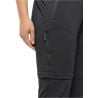 Pantalon convertible JACK WOLSKINS Glastal zip away pants (Black) Femme
