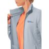 JACK WOLSKINS Kolbenberg fz Fleece för damer (Soft Blue)