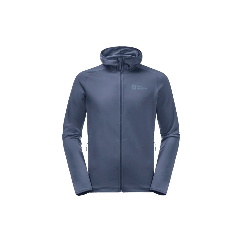 Giacca in pile da uomo JACK WOLSKIN BAISELBERG HOODED FZ (Evening)