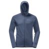 Heren fleecejack JACK WOLSKIN BAISELBERG HOODED FZ (Avond)