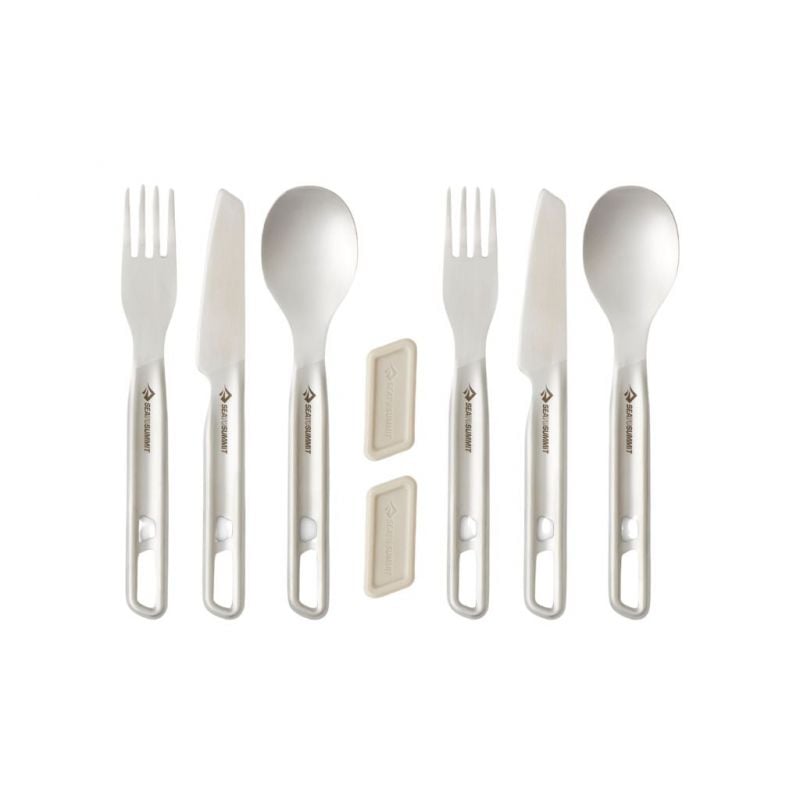 Besteckset Sea to Summit Detour Stainless Steel Cutlery Set - 2P (6 Teile)