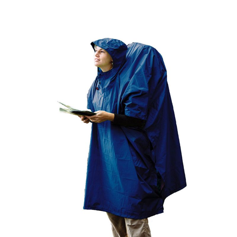 Poncho Sea to Summit Thermocolle / Nylon waterproof Tarp-Poncho (bleu)