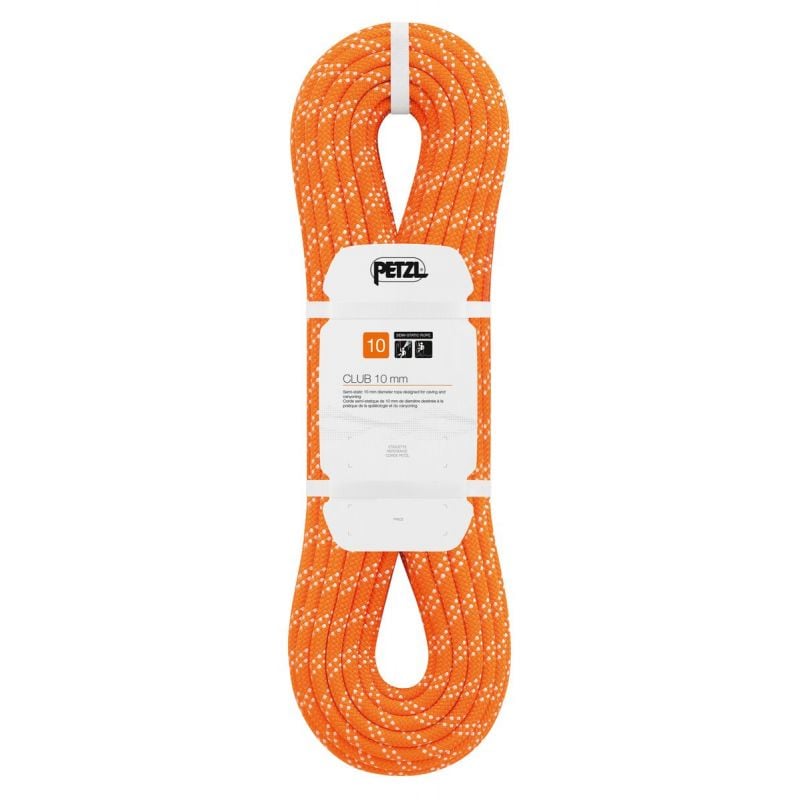 Corde semi-statique PETZL Club 10MM (ORANGE) 60M