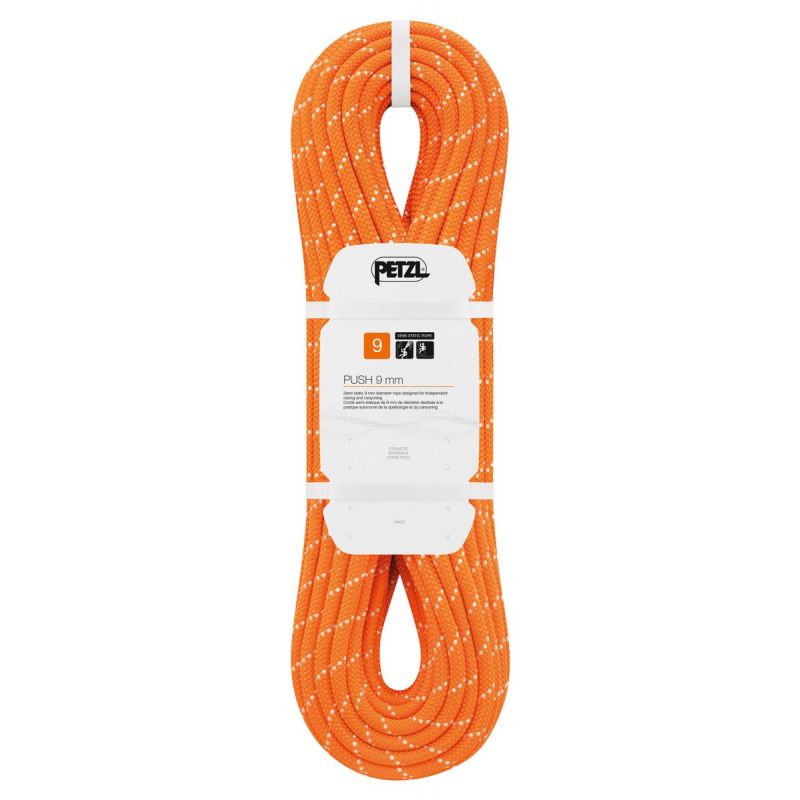 Halbstatisches Seil PETZL Push 9MM (ORANGE) 40M