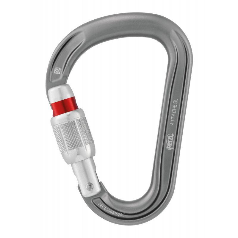 Karabijnhaak PETZL Schroefslot (Grijs)