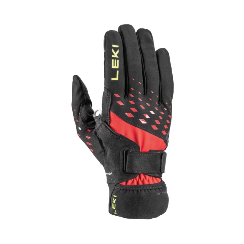 Guanti da trail Leki Ultra Trail Storm Shark (nero-rosso-giallonero)