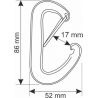 Karabijnhaak Camp NANO 22 (Paars)