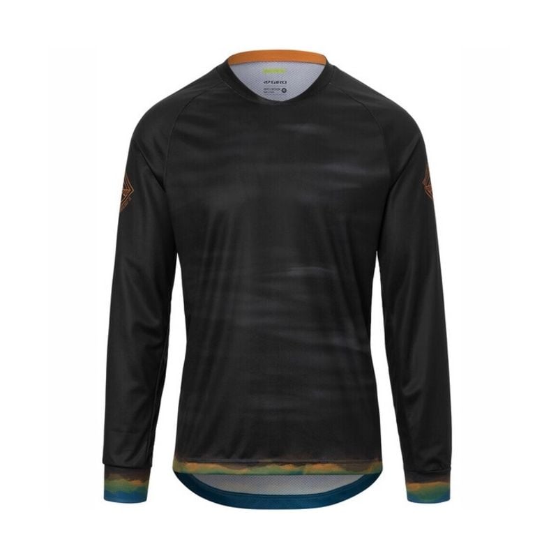 GIRO LS ROUST JERSEY (BLK HOT LAP) langærmet MTB-trøje til mænd