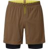Pantaloncini HAGLOFS L.I.M Tempo Trail 2-in-1 da uomo (marrone tek/nero)
