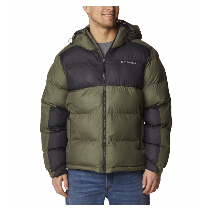 Untuvatakki Columbia Pike Lake II hupullinen takki (Stone Green, Shark) Miehet