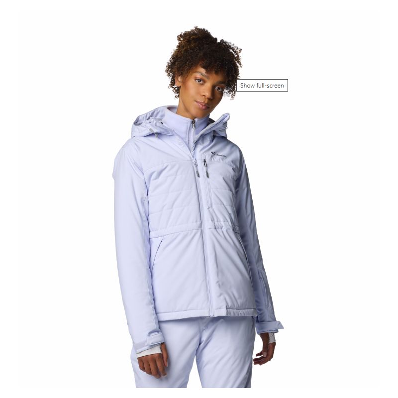 Naisten Columbia Powdered Peak Insulated (Snowdrift) hiihtotakki (Snowdrift)