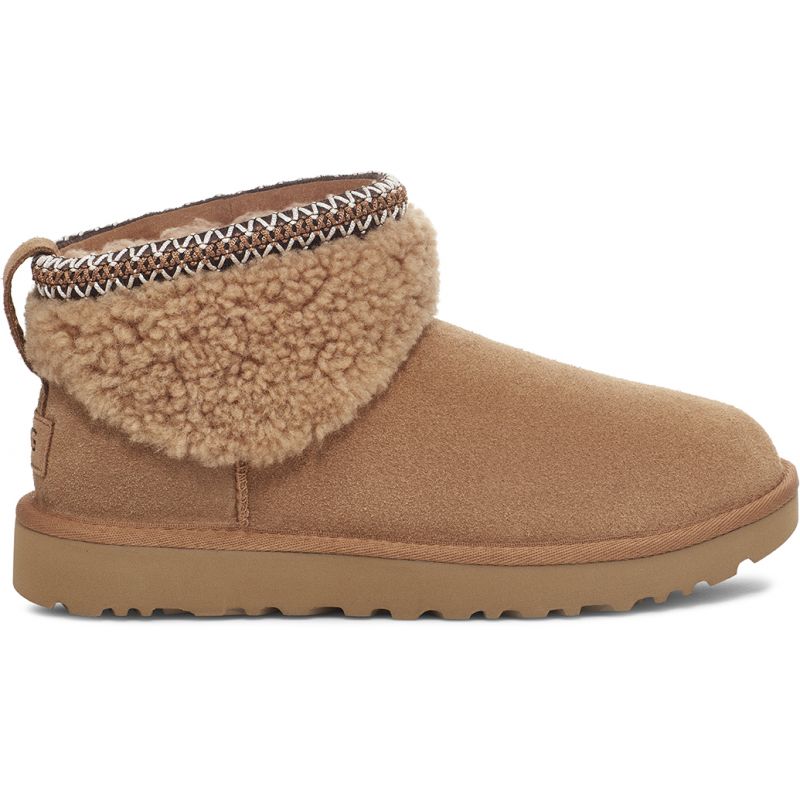 Mini-Stiefel UGG W CLASSIC ULTRA MINI MAXI CURLY (CHESTNUT)
