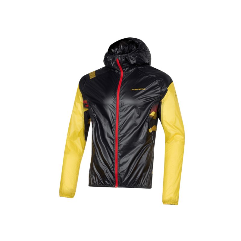 Chaqueta La Sportiva Blizzard Windbreaker Jkt (Negro/Amarillo) Hombre