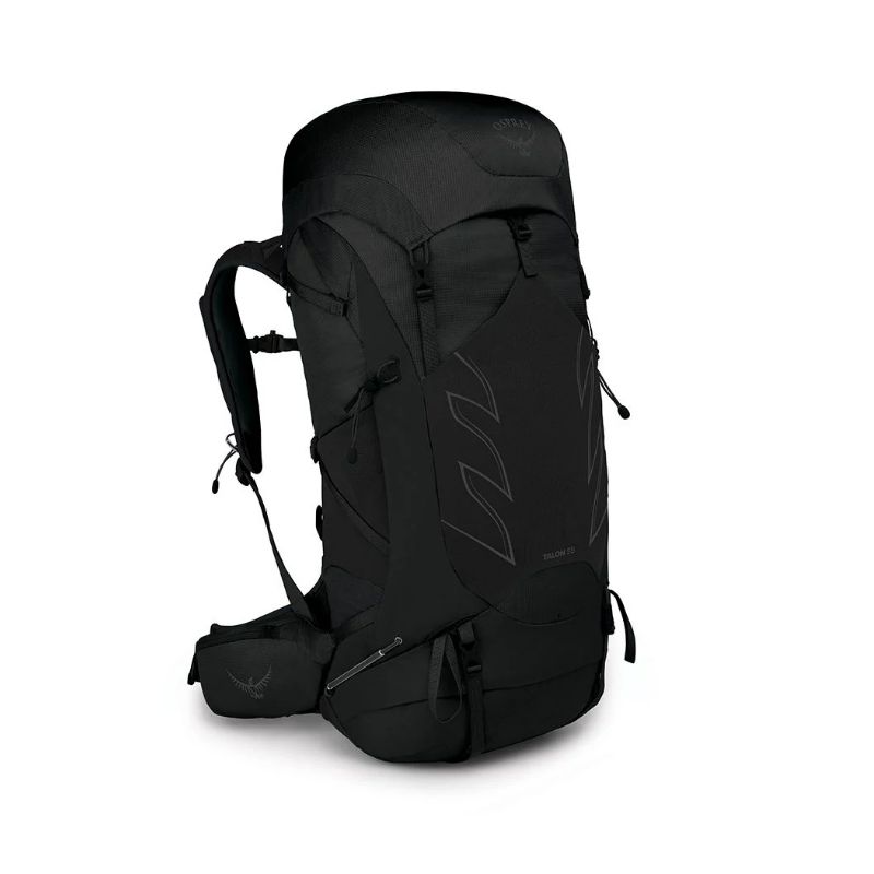 Mochila de senderismo para hombre Osprey Talon 55 (Stealth Black)