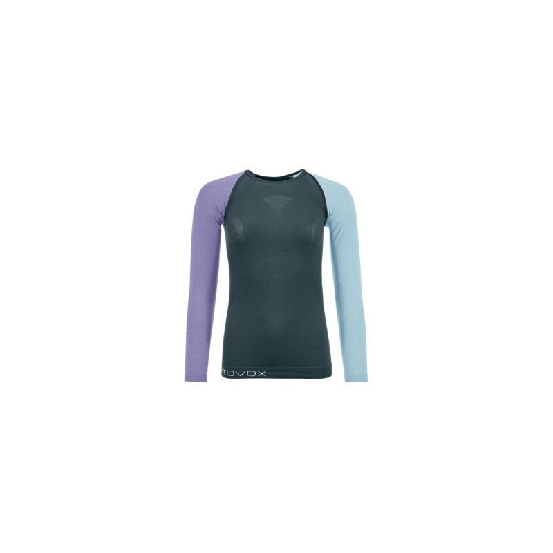 Långärmad topp Ortovox 120 COMP LIGHT LONG SLEEVE (dark arctic grey) Dam