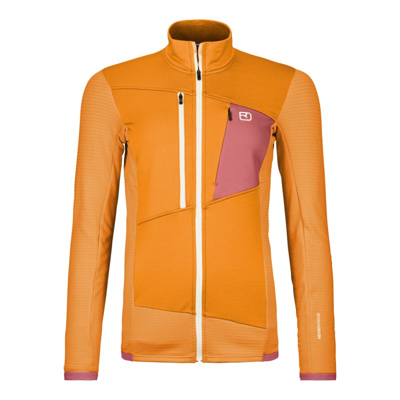Polar fleece Ortovox FLEECE GRID JACKET W (syksyn lehdet) naisten