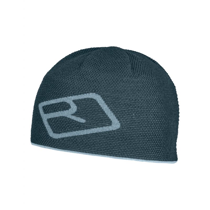 Ortovox Merino Logo Stickad mössa (mörk arktiska grå)