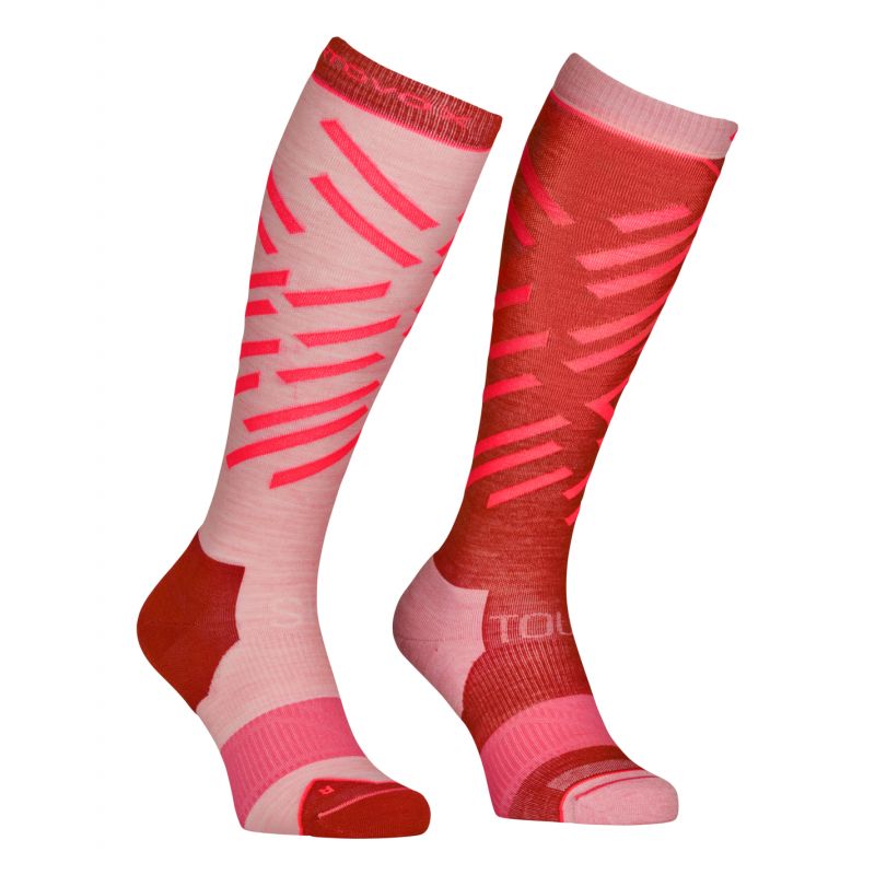 Calcetines de esquí de travesía para mujer Ortovox SKI TOUR LONG SOCKS W (sunset orange)