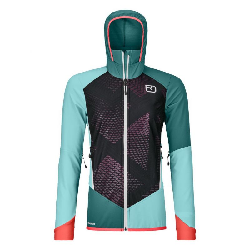 Naisten softshell-takki Ortovox Col Becchei (ice waterfall)