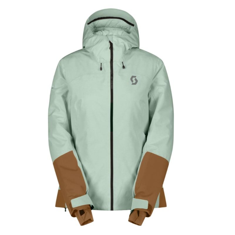 Ski jacket Scott SCO Jacket W's Ultimate Dryo Tech (fresh green/bread brown) Woman