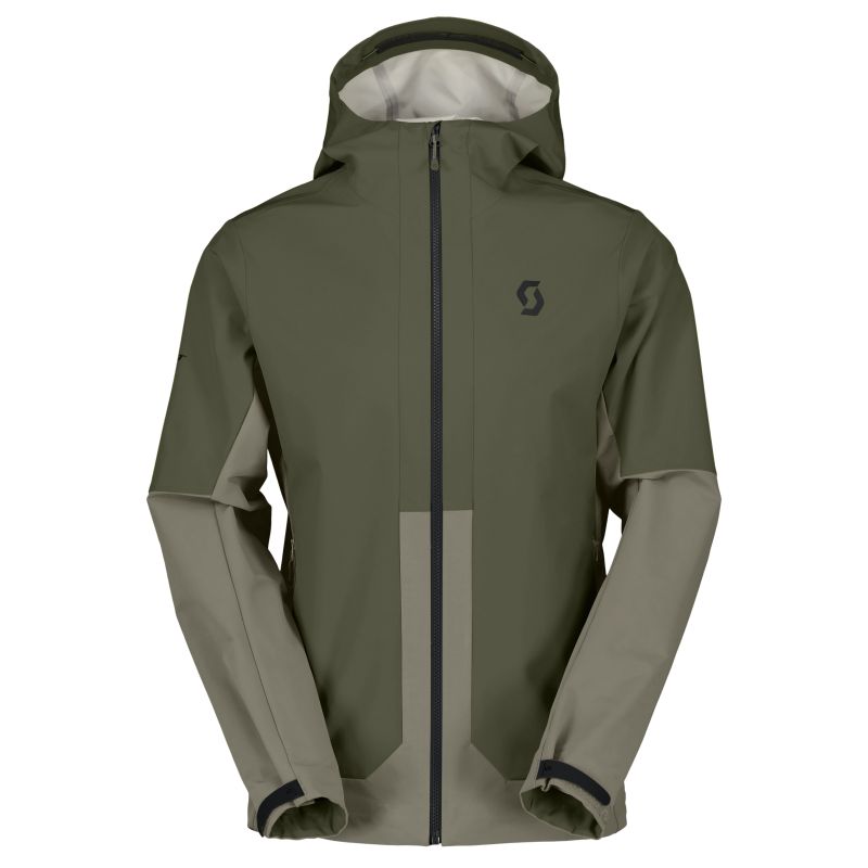 Scott SCO Jacket M's Explorair Softshell dust grey/douglas green/S (gris/verdeglas)