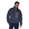 Polar fleece Patagonia M's Classic Retro-x Jkt (New Navy w/Wax Red) Heren