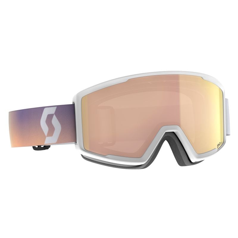 Skimaske Scott Goggle Factor pro S2 (hvit/myk rosa)