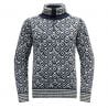 Pullover Devold SVALBARD WOOL ZIP NECK (NIGHT/OFFWHITE)