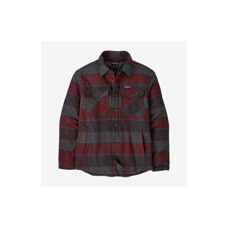 Overshirt Patagonia M's LW Geïsoleerd Fjord Flanellen Overhemd (William: Inktzwart) man